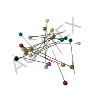 Alfiler Sastre cabeza vidrio colores 500 unidades