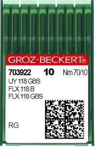 Aguja UY 118 GBS RG Nr 70