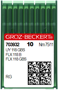 Aguja UY 118 GBS RG Nr 75