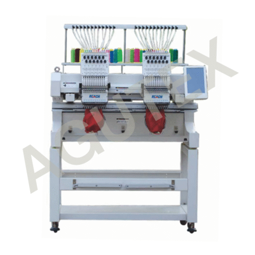 Maquina Bordadora REACH computarizada dos cabezales 12 agujas 400x450mm