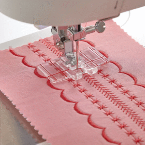 Pie transparente con guia para puntadas paralelas maquina coser domestica